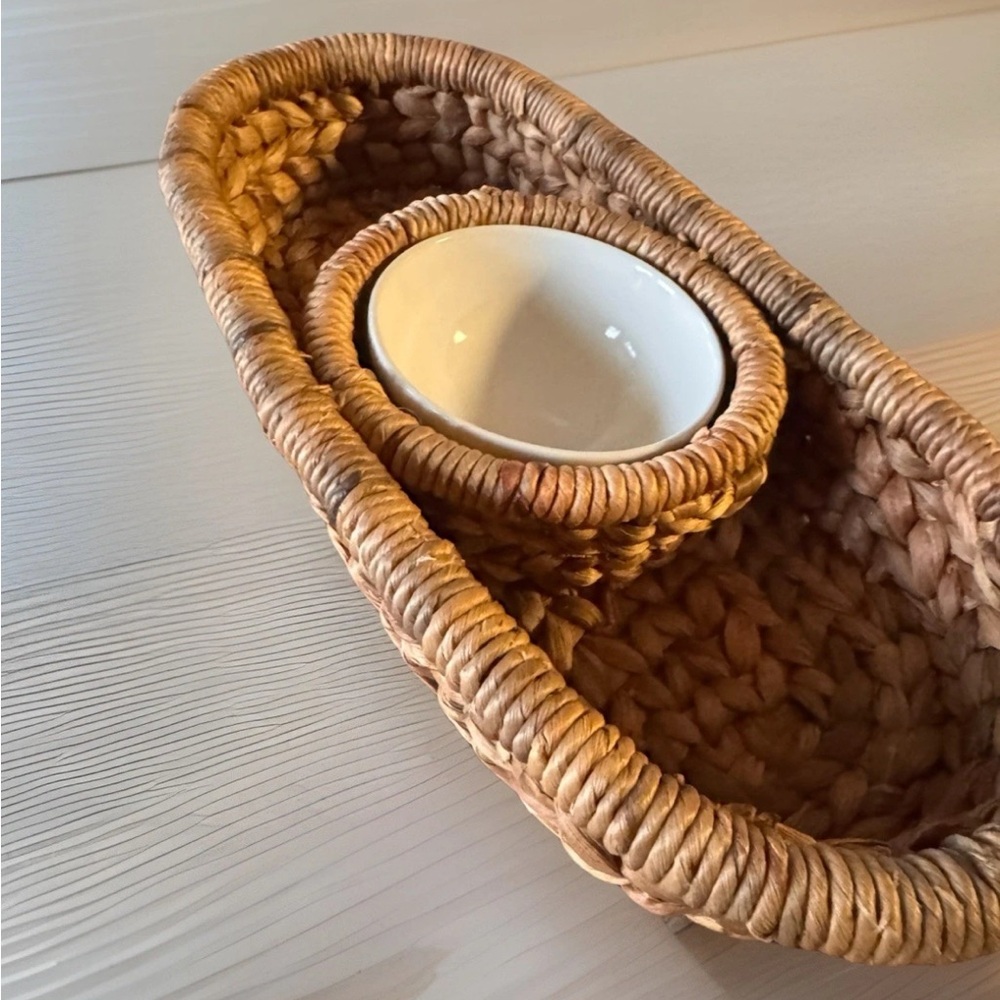 Hallmark Woven Basket with White Bowl